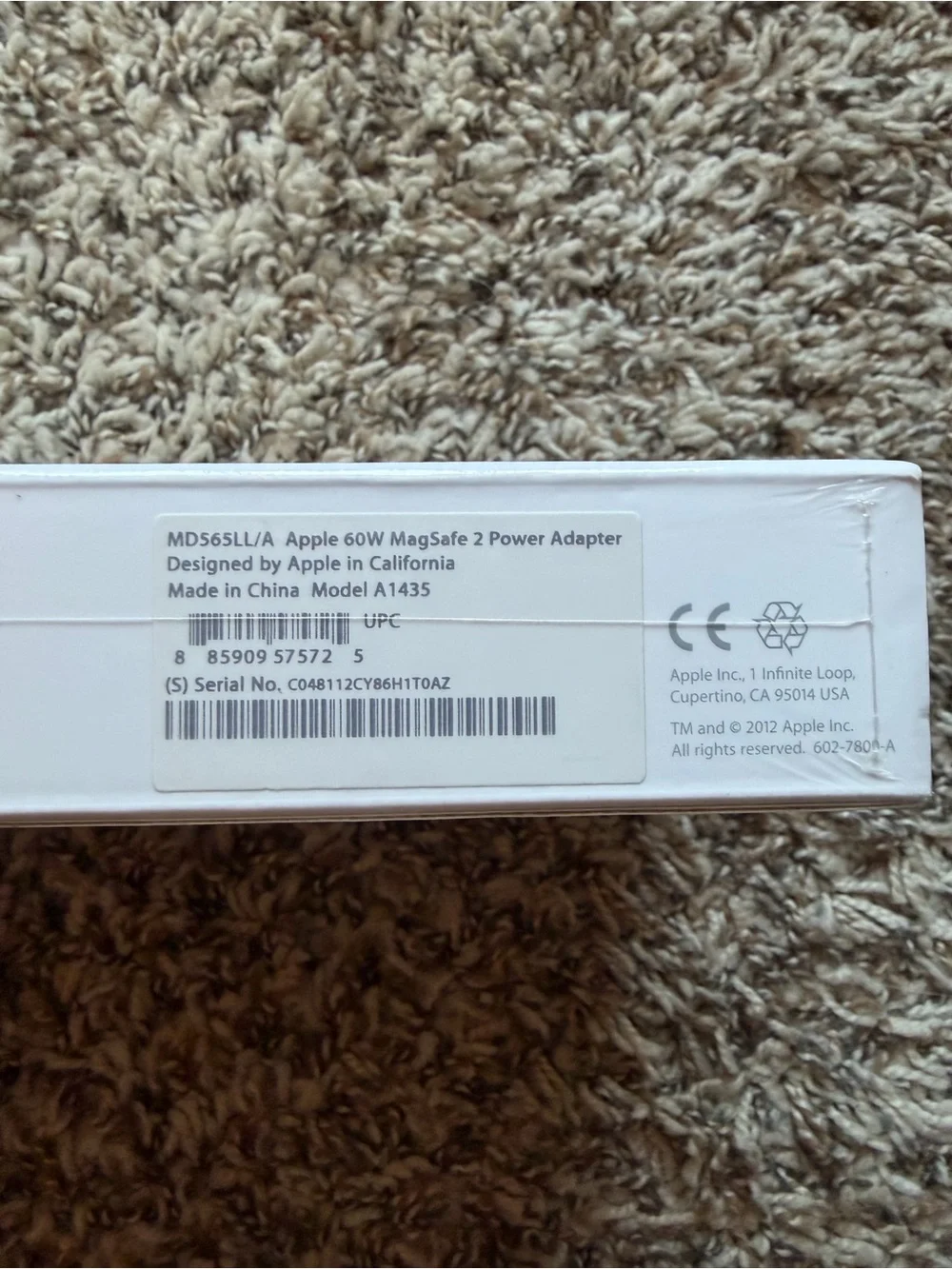 Apple MagSafe 2 60W Power Adapter - White